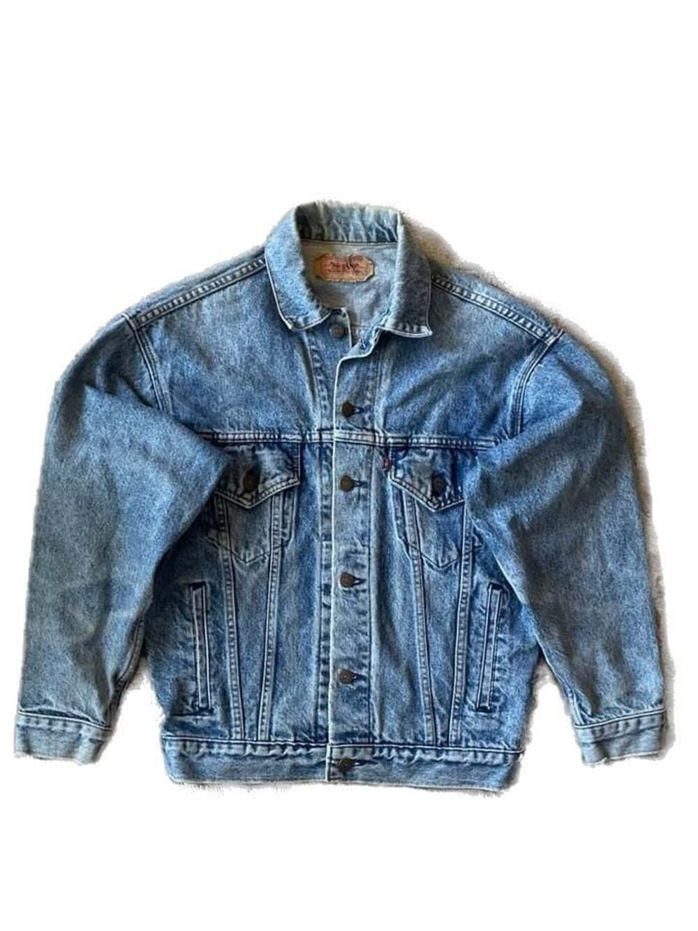 Vintage Levi's 70506 Made in USA Light Wash Denim Trucker Jacket